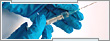 gloved hands holding a syringe